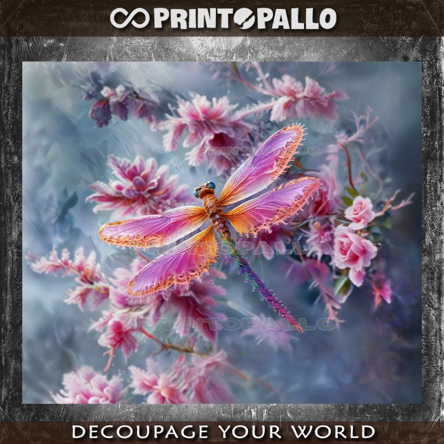 Fraktal whimsical Dragonfly & Alien Blume Welt Seidenpapier (Von Creator hochgeladen)