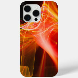 FRAKTAL WIRBEL IN GELBORANGE ROT iPhone 15 PRO MAX HÜLLE