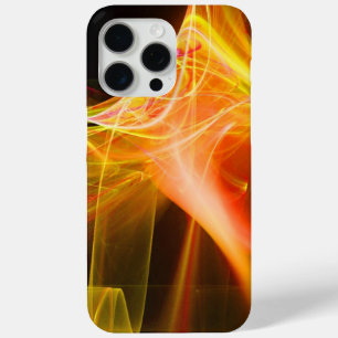 FRAKTAL WIRBEL IN GELBORANGE ROT iPhone 15 PRO MAX HÜLLE