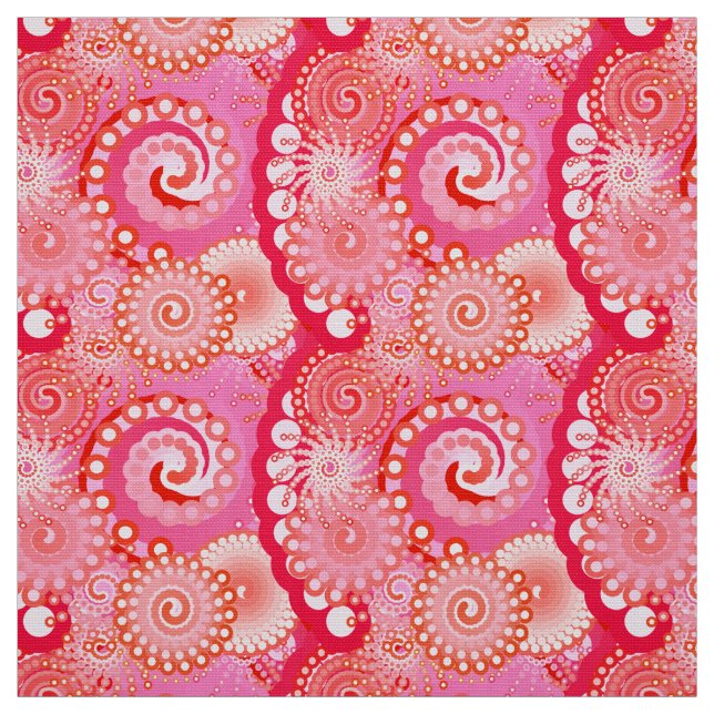 Fraktal wirbelfarbene Muster, rosa, fuchsienfarben Stoff (Muster)