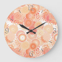 Fraktal wirbelnd, in Korallen- und Pfirsichtönen