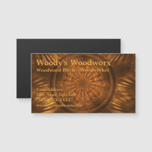 Fraktal Woodworker Business Card Magnetkarte