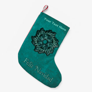 Fraktal Wreath - Feliz Navidad Kleiner Weihnachtsstrumpf