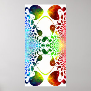 Fraktal Yin Yang Mirror Poster