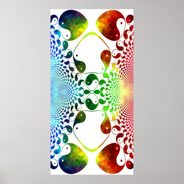 Fraktal Yin Yang Mirror Poster (Vorne)