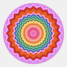 Fraktal Zigzag Kaleidoskop Sticker