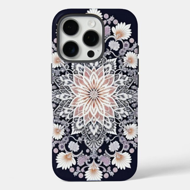 Fraktale Blumenkunst Case-Mate iPhone Hülle (Rückseite)