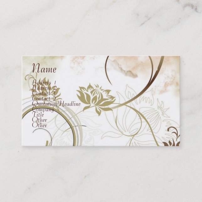 Fraktale - fertigen Sie besonders an Visitenkarte (Vorderseite)