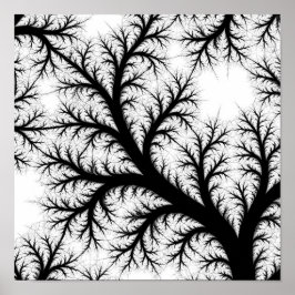 Fraktale Filigran-Fluss-Decoupage-Schablone Linien Poster