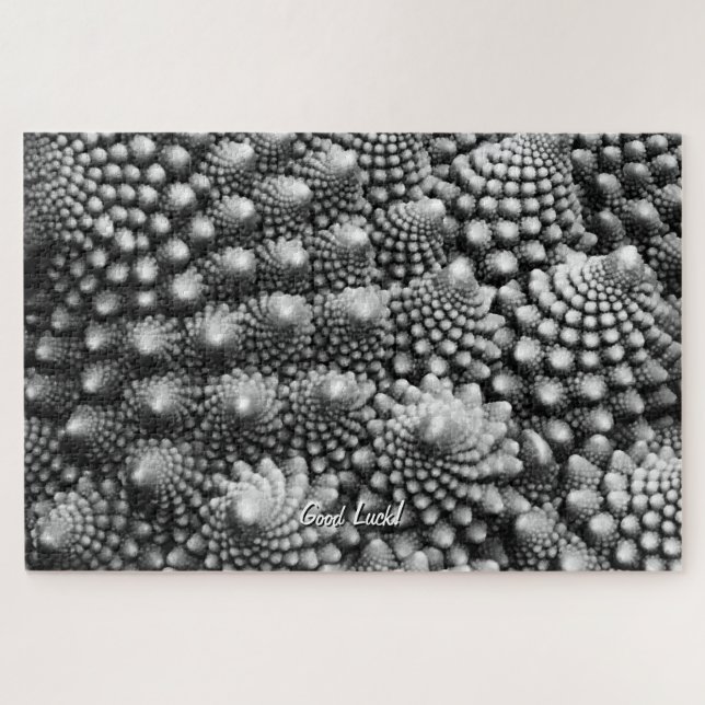 Fraktale im Gemüsegang, Romanesco Brokkoli Puzzle (Horizontal)