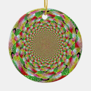 Fraktale Kunst in allen Farben Keramik Ornament