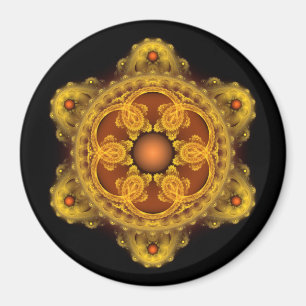 Fraktale Kunst Mandala Magnet
