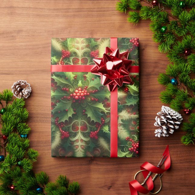 Fraktale Mistel Geschenkpapier (Feiertagsgeschenk)