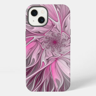 Fraktale rosa Blumen Traum, florales Fantasy-Muste iPhone 13 Hülle