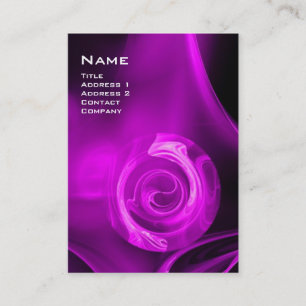 FRAKTALE ROSE 4 MONOGRAMM hell violett lila schwar Visitenkarte