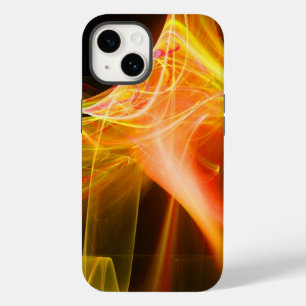 FRAKTALE SCHWIRBEL IN GELB ORANGE ROT iPhone 14 HÜLLE