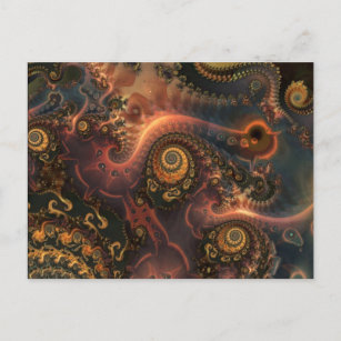 Fraktale-Terra Vortex Postkarte