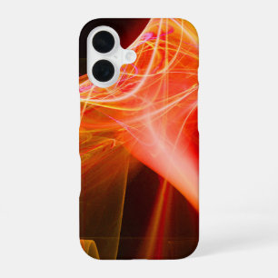 FRAKTALE WIRBEL IN GELB ORANGE ROT iPhone 16 HÜLLE