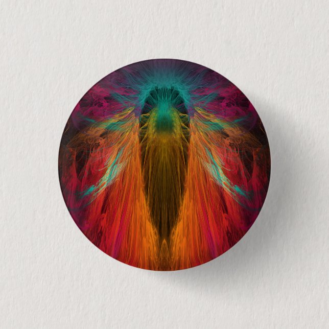 Fraktaler Engel Button (Vorderseite)