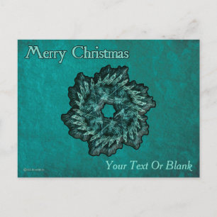 Fraktaler Kranz - Frohe Weihnachten Postkarte