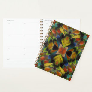 Fraktales Design von Lovebird-Federn Planer