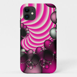 Fraktales iPhone-Case in Rosa und Weiß Case-Mate iPhone Hülle
