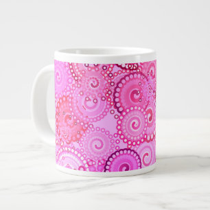 Fraktales Wirbelmuster, rosa und fuchsia Jumbo-Tasse