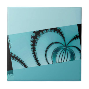 Fraktalgarten azurblau fliese