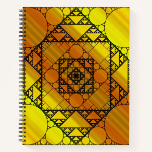 Fraktalgeometrie-Spiralblock Notizbuch