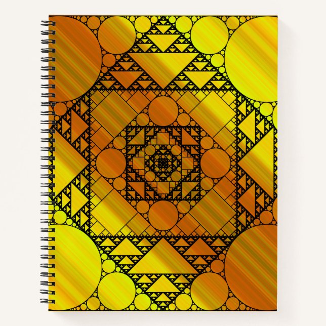 Fraktalgeometrie-Spiralblock Notizbuch (Vorderseite)
