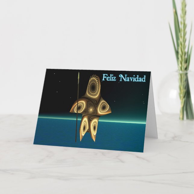 Fraktalinuit-Jäger Feiertagskarte (Vorderseite)