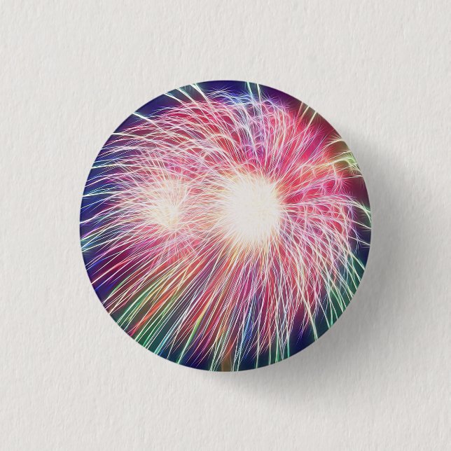 Fraktalisiertes Feuerwerk Button (Vorderseite)