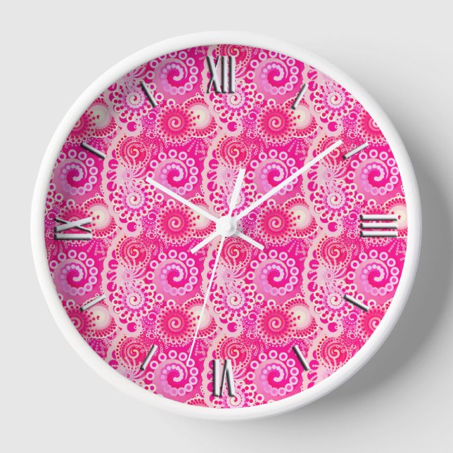 Fraktalstrudelmuster, Schatten des pinkfarbenen Uhr (Vorderseite)