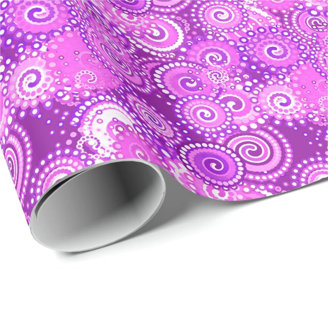 Fraktalstrudelmuster, Schatten von Lila Geschenkpapier (Rolleneckpunkt)