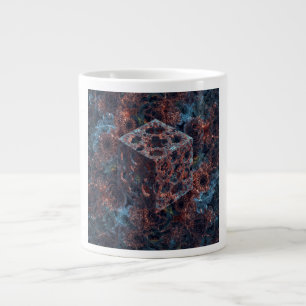 Fraktalwürfel mit Mandelbrot-Ausschnitt Jumbo-Tasse
