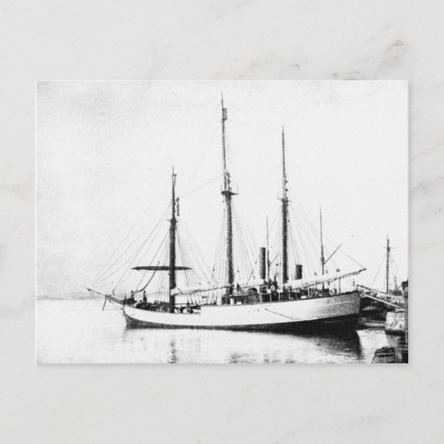 Fram, Schiff von Nansen, im Hafen Postkarte (Vorderseite)