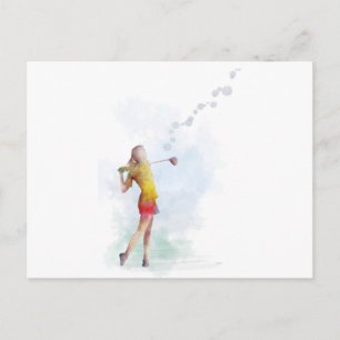 FRAMAN GOLFER POSTKARTE