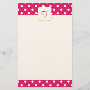 Framboise-mit Monogramm Briefpapier