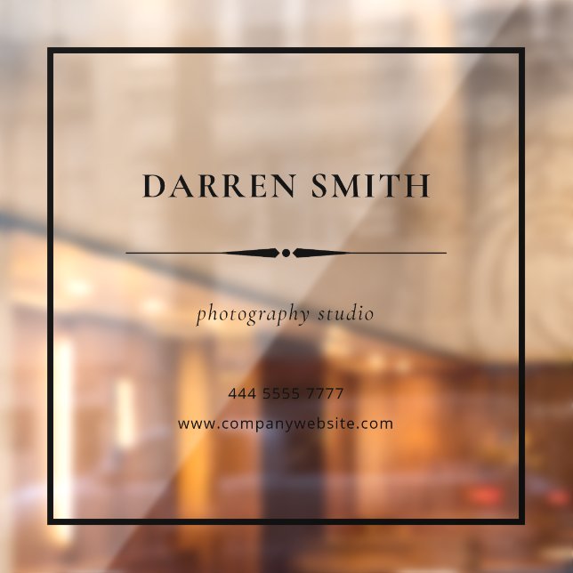 Frame-Fenster für den Namen von schwarzen Geschäft Fensteraufkleber (Blatt 2)