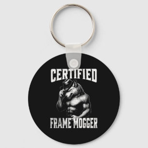 Frame Mogging - lustiges Cringe-Alpha-Wolf Schlüsselanhänger