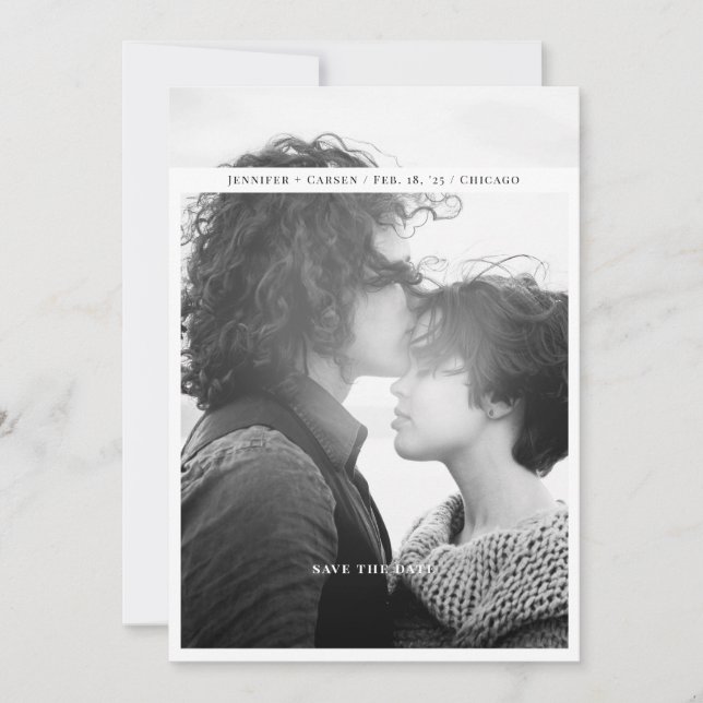 Frame-Save the Date Karte ausgleichen (Vorderseite)