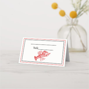 Frame Vintag Red Lobster #1 Zeichnend Platzkarte