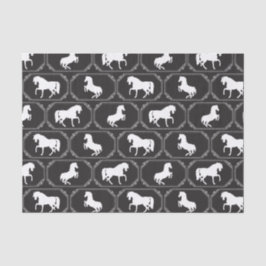 Framed Horse Silhouette Seidenpapier