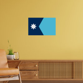 Framed print with Flag of Minnesota, USA Poster