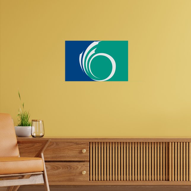 Framed print with Flag of Ottawa, Canada Poster (Wohnzimmer 2)