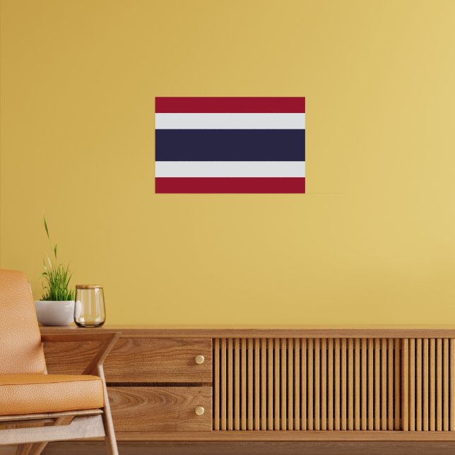 Framed print with Flag of Thailand Poster (Wohnzimmer 2)
