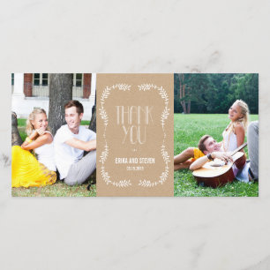 Framing Blätter Hochzeit Dankeschön Karten Handwer