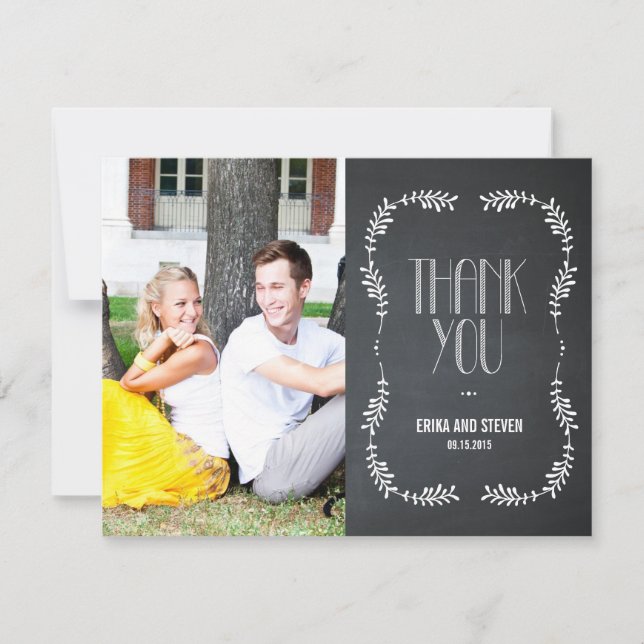 Framing-Blätter Hochzeitskartentafel Dankeskarte (Vorderseite)