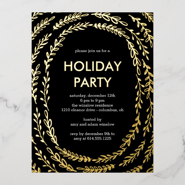 Framing Branchen Foil Holiday Party Postkarte (Vorderseite)