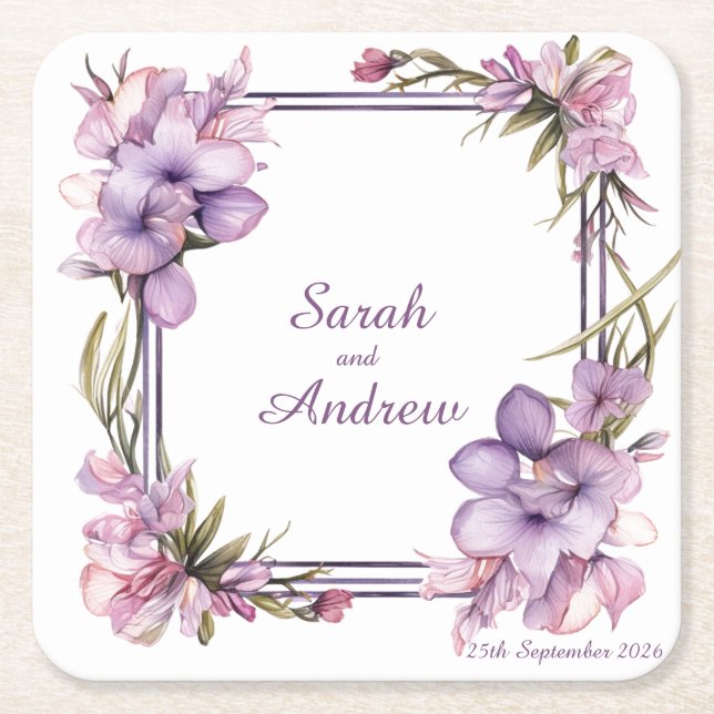 Framing Lilah-Blume: Personalisierter Untersetzer  (Vorderseite)